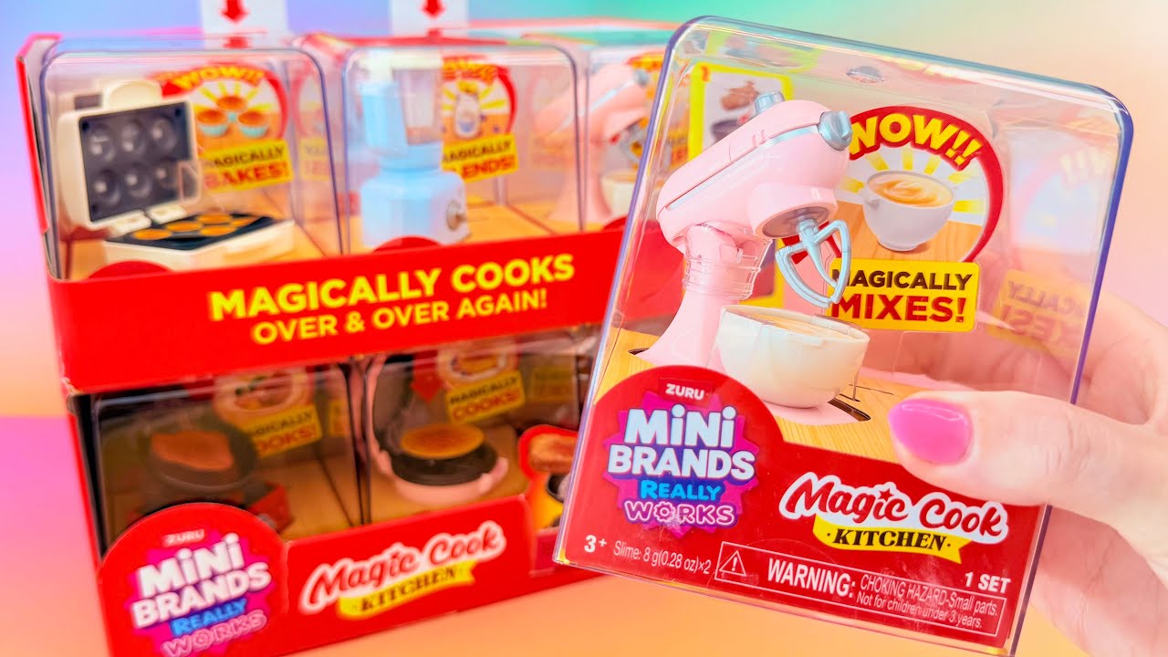 ASMR Mini Brands Magic Cook Kitchen FULL SET 🧁 Working Mini Appliances | Oddly Satisfying No Talking