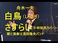 舟木一夫「白鳥(しらとり)・さすらい(カバー曲)」昭和歌謡。舟木さん御三家をワンマンバンドで歌う。歌と演奏は浅田隆夫バンド