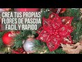 Cómo hacer FLORES NAVIDEÑAS🎄🎅 Fácil y rápido| Manualidades Navideñas 🎄