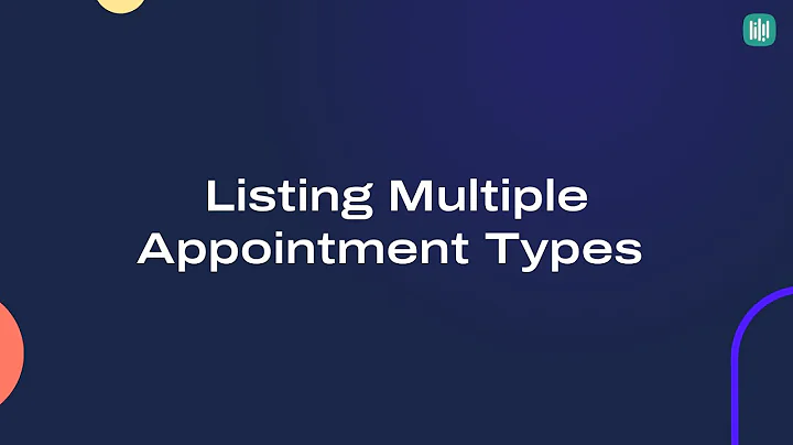 Listing Multiple Appointment Types With YouCanBookMe