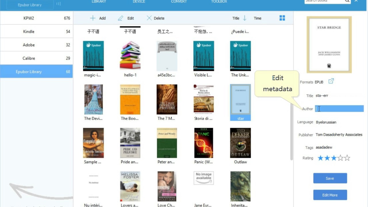 epubor ebook manager