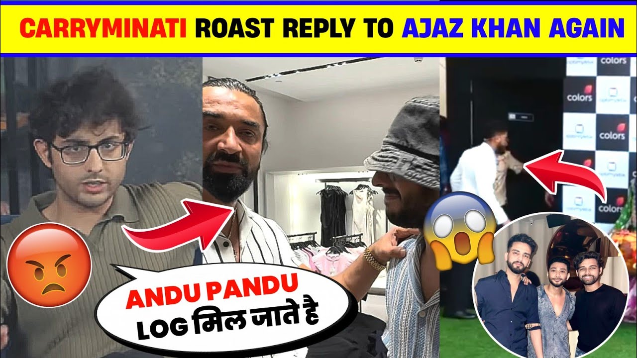 😱OMG! Carryminati & Ashish Chanchlani REACTS On Ajaz Khan Controversy😡 l Elvish Yadav Laughter Chef