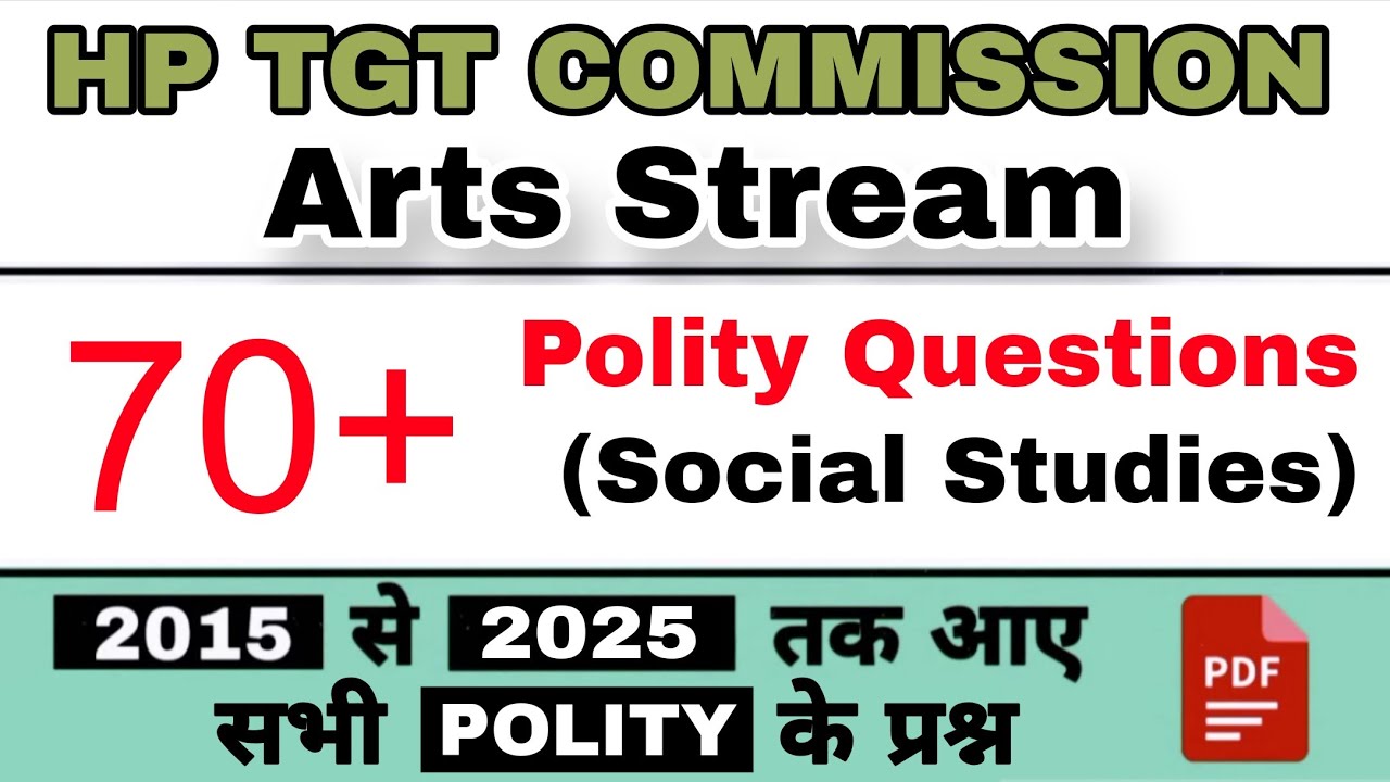 All Polity Questions asked in HP TGT Arts Commission | 2015-2025 | HPRCA | hpexamaffairs 