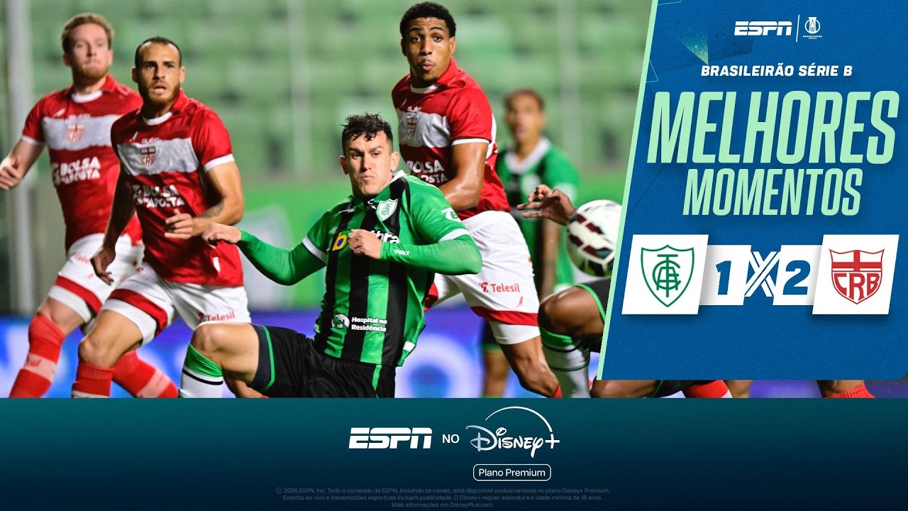 CRB VIRA E VENCE O AMÉRICA-MG NA SÉRIE B | MELHORES MOMENTOS - YouTube