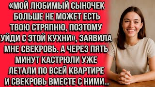 видео: «Мой любимый сыночек больше не может есть твою стряпню поэтому уйди с этой кухни» заявила свекровь.. картинка: «Мой любимый сыночек больше не может есть твою стряпню поэтому уйди с этой кухни» заявила свекровь..