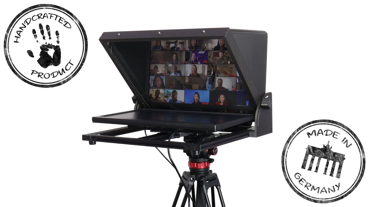 Großer Teleprompter Black Fish XXL für professionelle Anwendungen für Interviews etc. | INTERROTRON