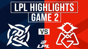 NIP vs OMG Highlights Game 2 | LPL 2024 Spring | Ninjas in Pyjamas vs Oh My God