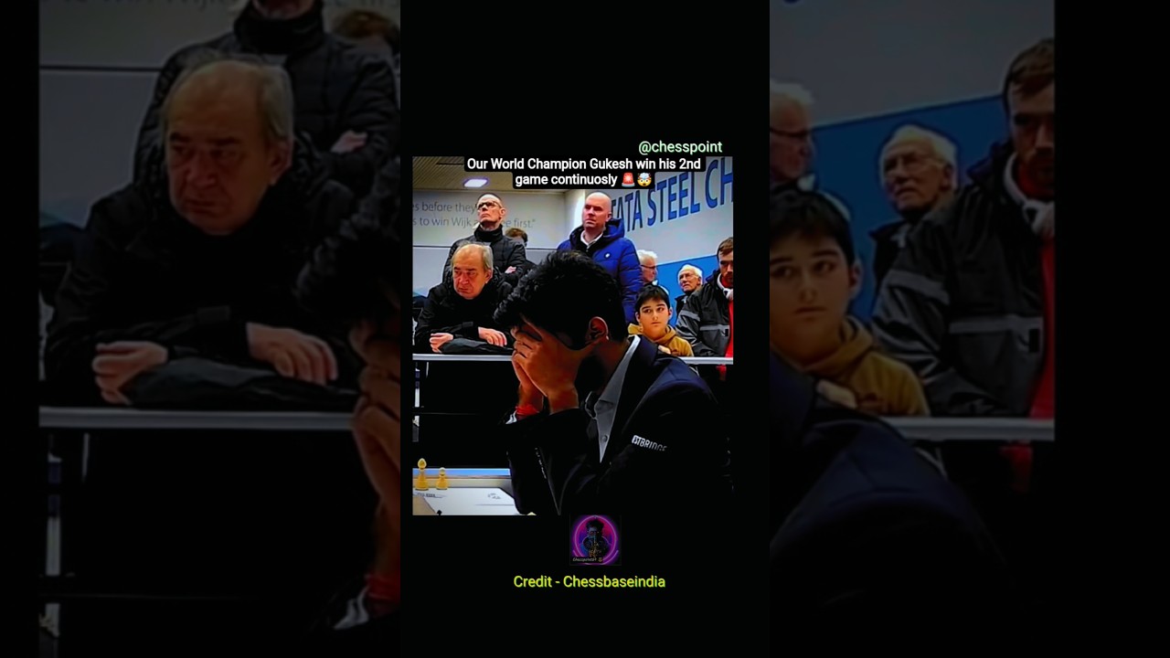 Our World Champion Gukesh win his 2nd game continuosly 🚨🤯 