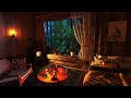 Rain Sounds for Sleeping in a Cozy Treehouse | Rain &amp; Fireplace to Sleep