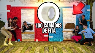 PRESOS DENTRO DE 100 CAMADAS DE FITA ADESIVA!! ( DESAFIO IMPOSSÍVEL ) [ REZENDE EVIL ]