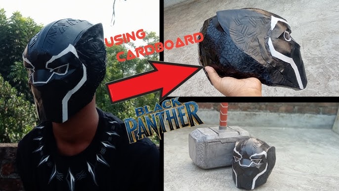 How To Build Black Panther Mask From Basic Meterials - Youtube