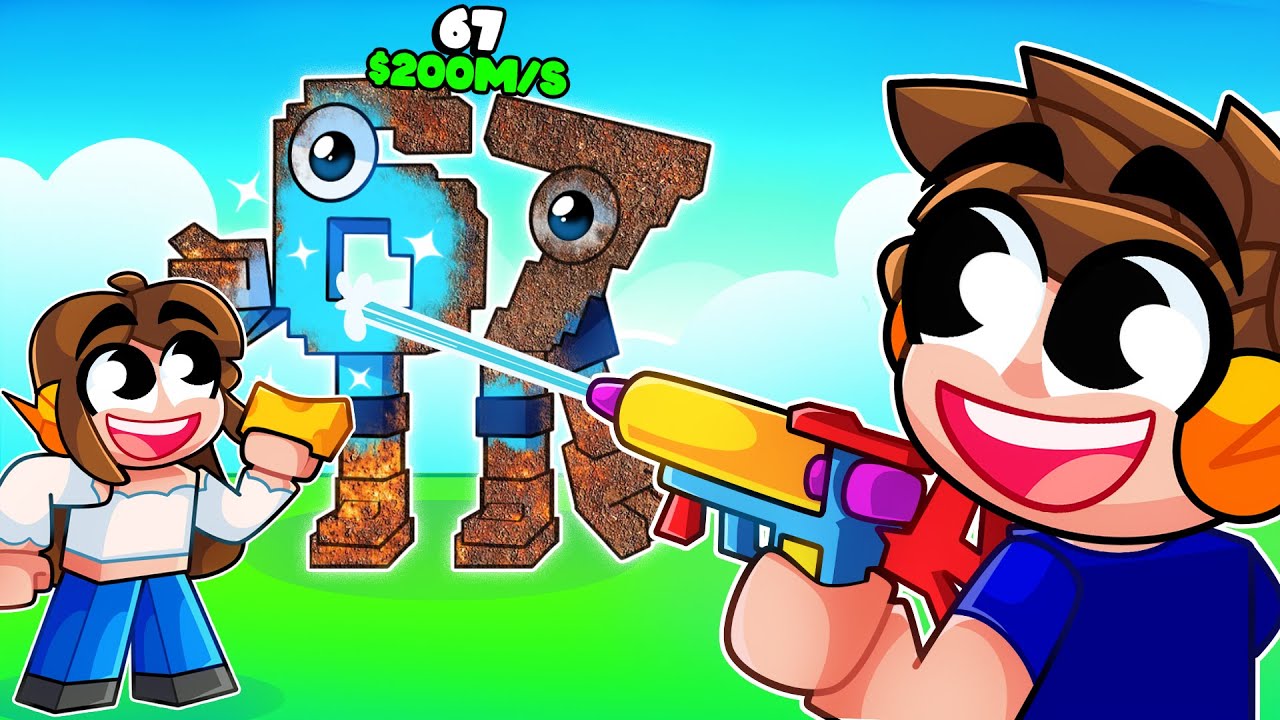 Limpando BRAINROTS SUJOS para ficar BILIONÁRIO no Roblox!