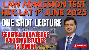 100% LAT Preparation in One Video | 1st June 2025 Law Admission Test | HEC Past Paper Practice