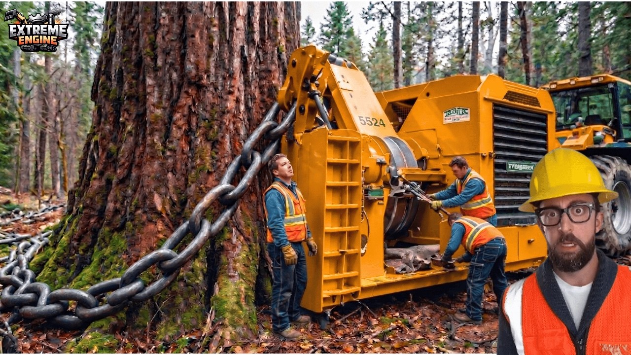 Extreme Dangerous Fastest Big Chainsaw Cutting Tree Machines Biggest ...