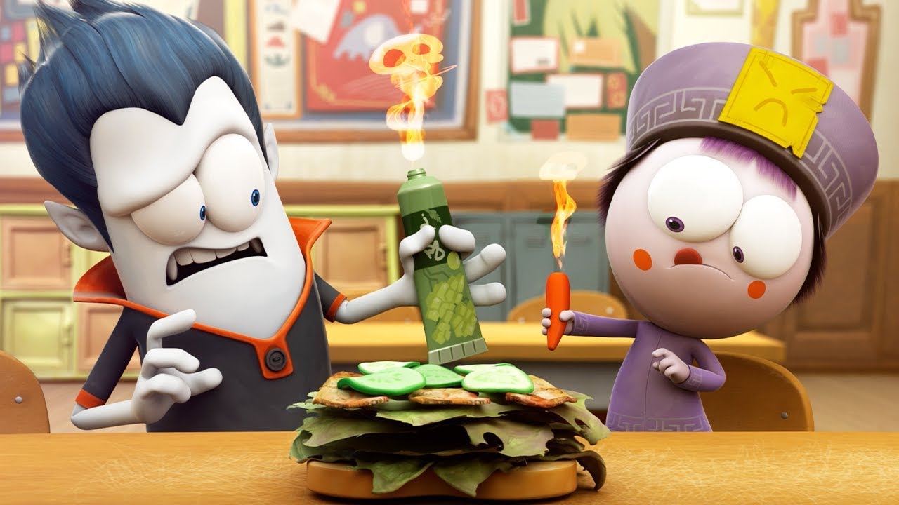Funny Animated Cartoon  Spookiz World Record Hottest Sandwich Ever   Cartoon for Children