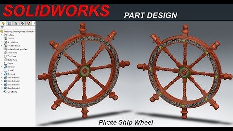 SOLIDWORKS - Pirate Ship Wheel design