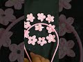 Flower hairband 🌸 #diy #new #handmade #flowers #hairband #babypink #mirror #handmadehairaccessories
