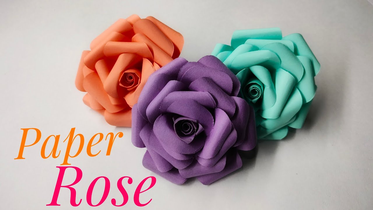 origami Rose | Paper Rose | Paper Flower | DIY - YouTube