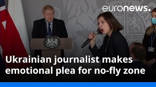 Ukrainian journalist makes emotional plea for no-fly zone