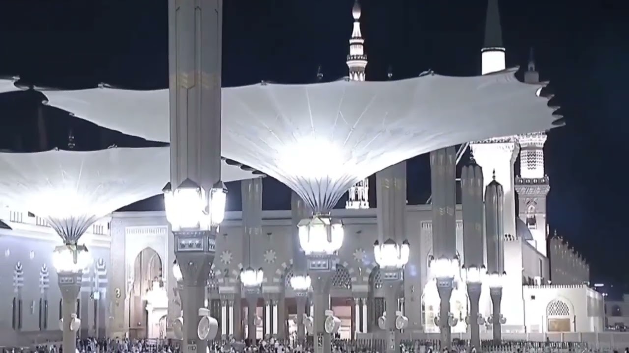 Azan madina today beautiful view, fajr ki Azan 10شوال 1446ھ #madina #azan