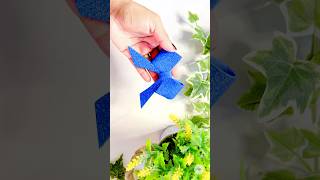 ✨ Make a Sparkly Blue Glitter Foam Bow 🎀 | Easy DIY Craft Idea #shorts #DIY #craft #papercraft