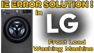 How to fix LG washing machine IE Or 1E Error Code |solution 