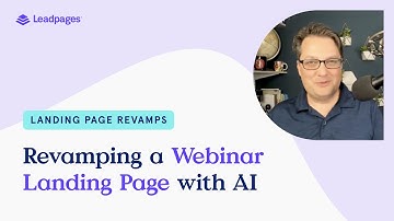 Landing Page Revamp: Webinar Registration Page Gets a Makeover with AI
