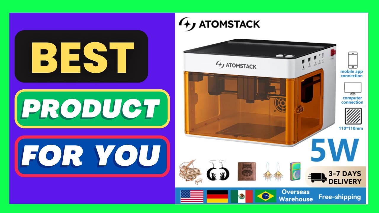 Atomstack P1 Portable 5W Mini Laser Engraving Machine