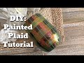 DIY: Painted Plaid Travel Tumbler Tutorial | Featuring Arteza Iridescent Metallic Acrylic Paints
