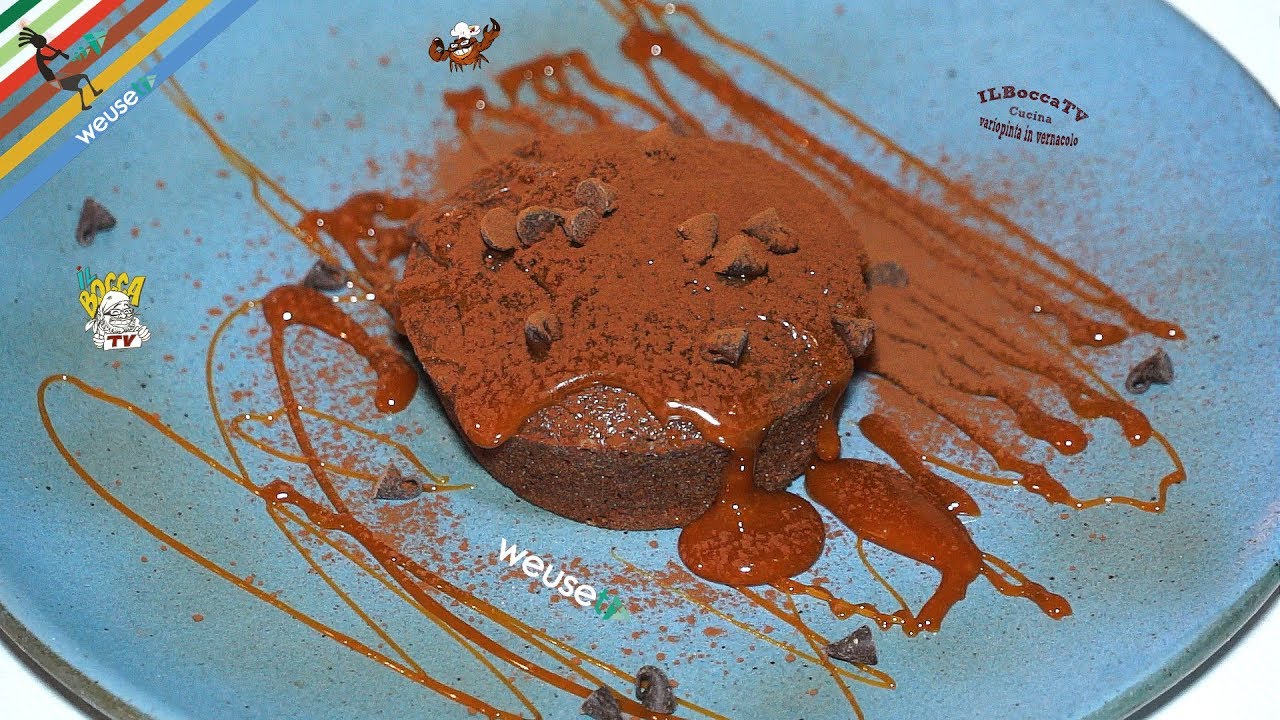 277 - Tortino al cioccolato con caramello salato...un finale esagerato! (dessert semplice e goloso)