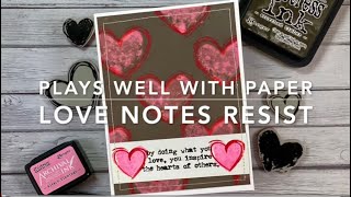 Love Notes Stamp Set - Archival Resist Technique