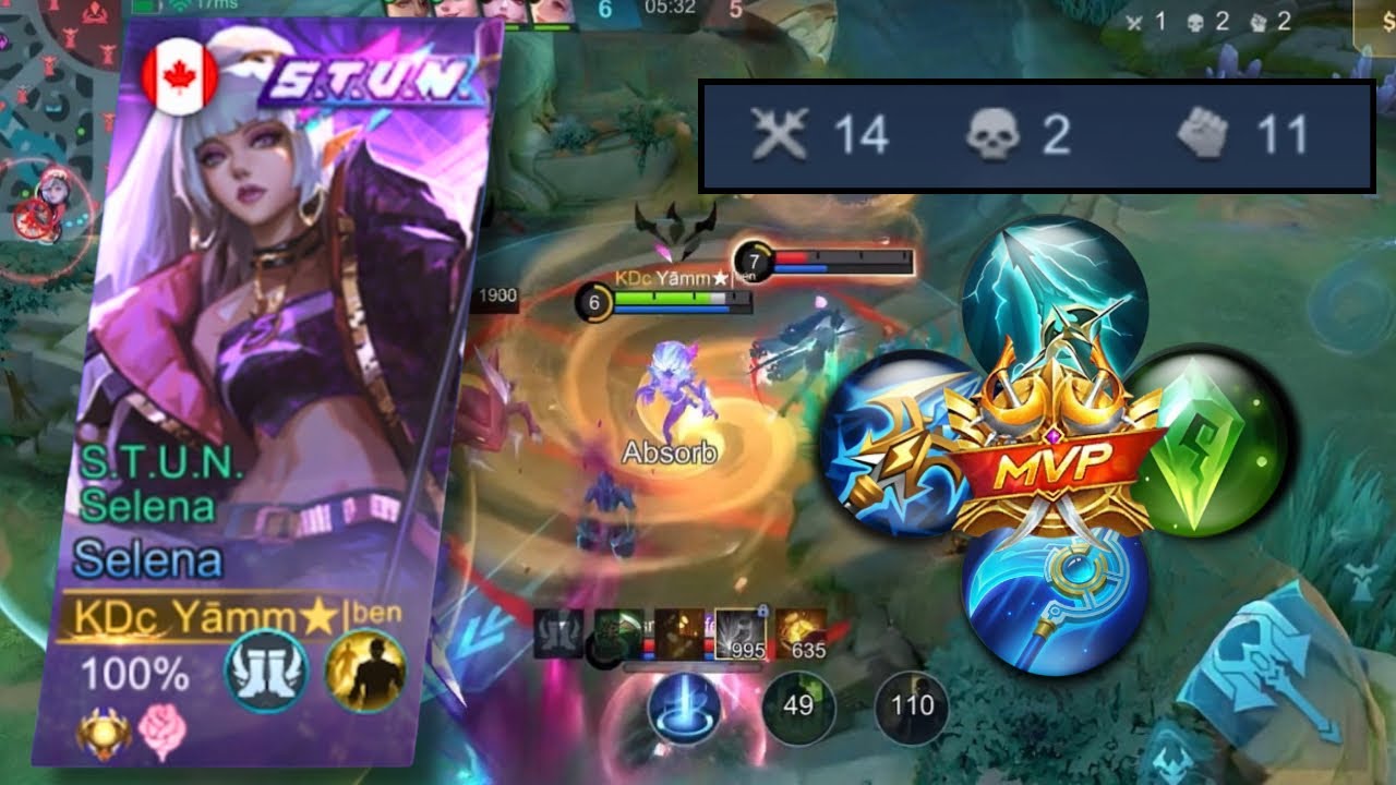 Selena STUN Skin | ML Gameplay | Selena Best Build | Mobile Legends Bang Bang