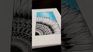 Boho Style Sunflower Mandala Art #beginners #satisfying #viral #easy #drawing #stressrelief #relax