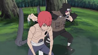 Kankuro le muestra su nueva marioneta a Sasori