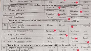 solved mcqs 9th English Multan board group 1 objective paper 2024 9th english first time paper