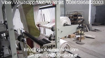 double layer precut flat open rolling bag making machine