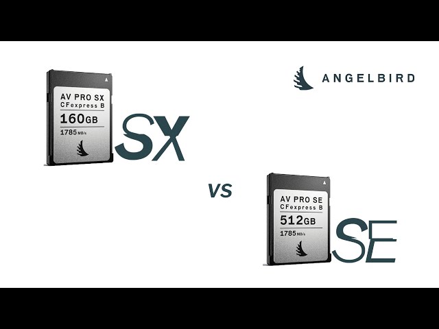 Angelbird AV PRO CFexpress SX 160 GB (vs) AV PRO CFexpress SE 512