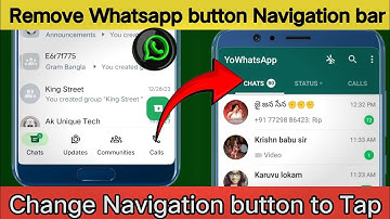 How to Remove WhatsApp Bottom Navigation Bar 2024 | Change WhatsApp Navigation Bar Bottom to Top