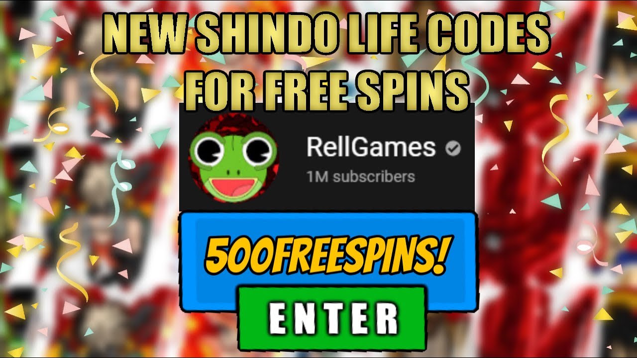 NEW* FREE CODE SHINDO LIFE by @RellGames gives 45 FREE SPINS