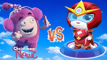 Oddbods Christmas Newt vs Hero Angela | Android Gameplay