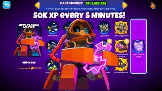 FASTEST Dark Monkey XP Farm for APEX PLASMA MASTER - BTD 6