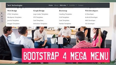 How to Making Responsive Bootstrap 4 Mega Menu | Beginners