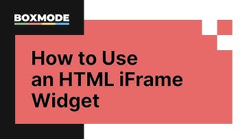 How to Use an HTML iFrame Widget