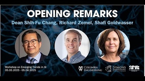 Opening Remarks: Workshop on Emerging Trends in AI