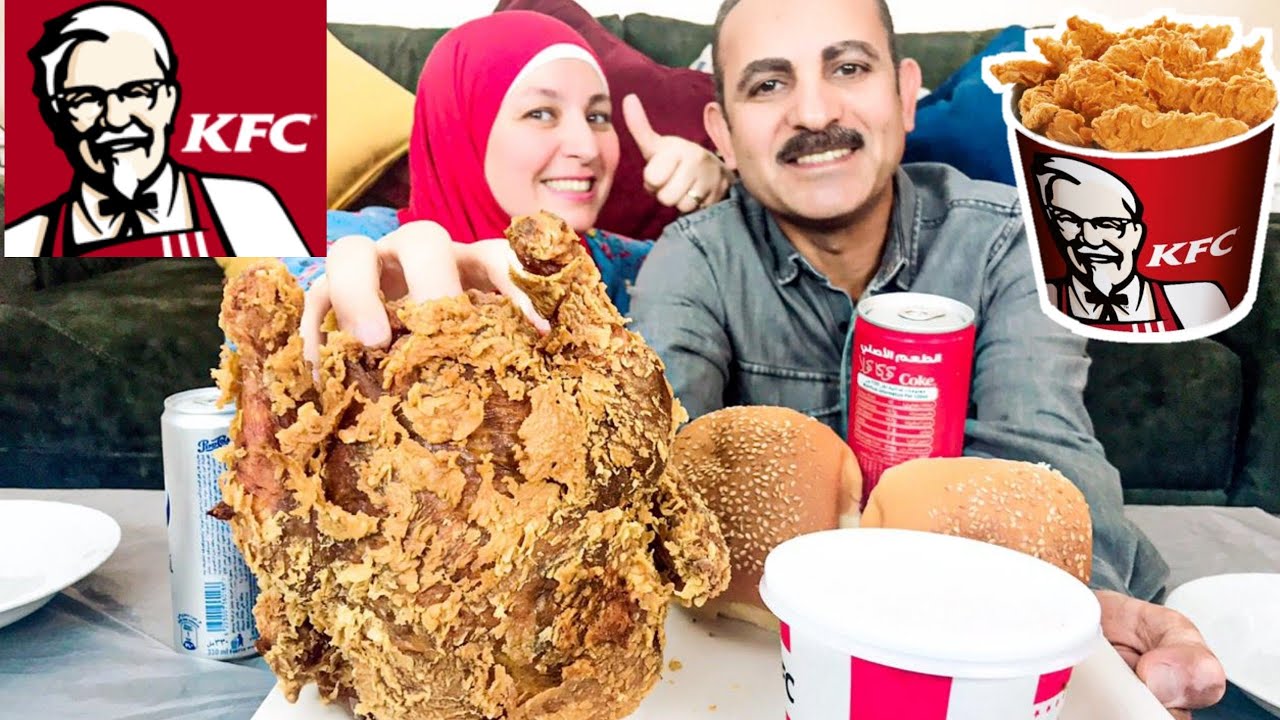 تحدى على دجاجة كنتاكى 🐔🐓كاملة انا وابراهيم ضد اولادنا🧑🧓 والطعم طلع وهم😋