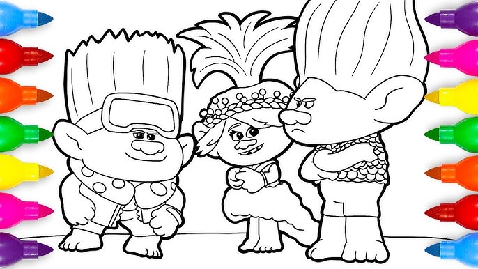 John Dory Branch Poppy Coloring Pages | Trolls Band Together - YouTube john-dory-branch-poppy-coloring-pages-trolls-band-together-youtube