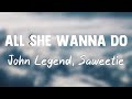 All She Wanna Do - John Legend, Saweetie(Lyrics Version)🪳