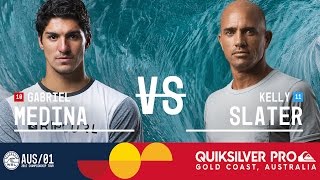 Gabriel Medina vs. Kelly Slater - Quiksilver Pro Gold Coast 2017 Quarterfinals, Heat 4