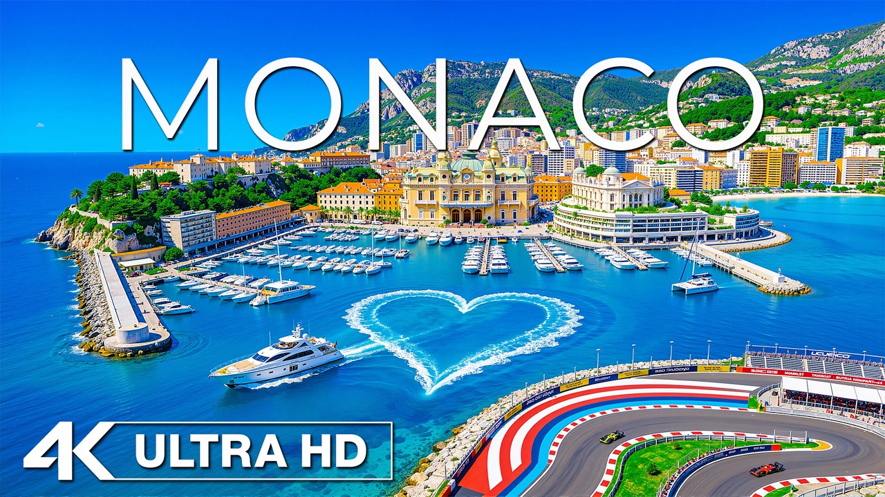 [4K] Monaco 🇲🇨 Luxury Voyage | Riviera Coastlines, Superyachts & Mediterranean Glamour