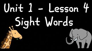 Wonders 1st Grade Unit 1 - Lesson 4 - Week 4 High Frequency Sight Words Review